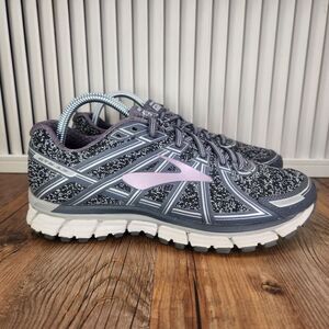 Brooks GTS 17 Women Sz 9.5 Gray Black Gym Low Shoes Sneakers Running 1202311B026